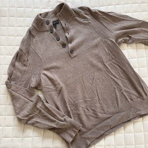 Banana Republic Men’s Tan Brown Cardigan Sweater with Buttons